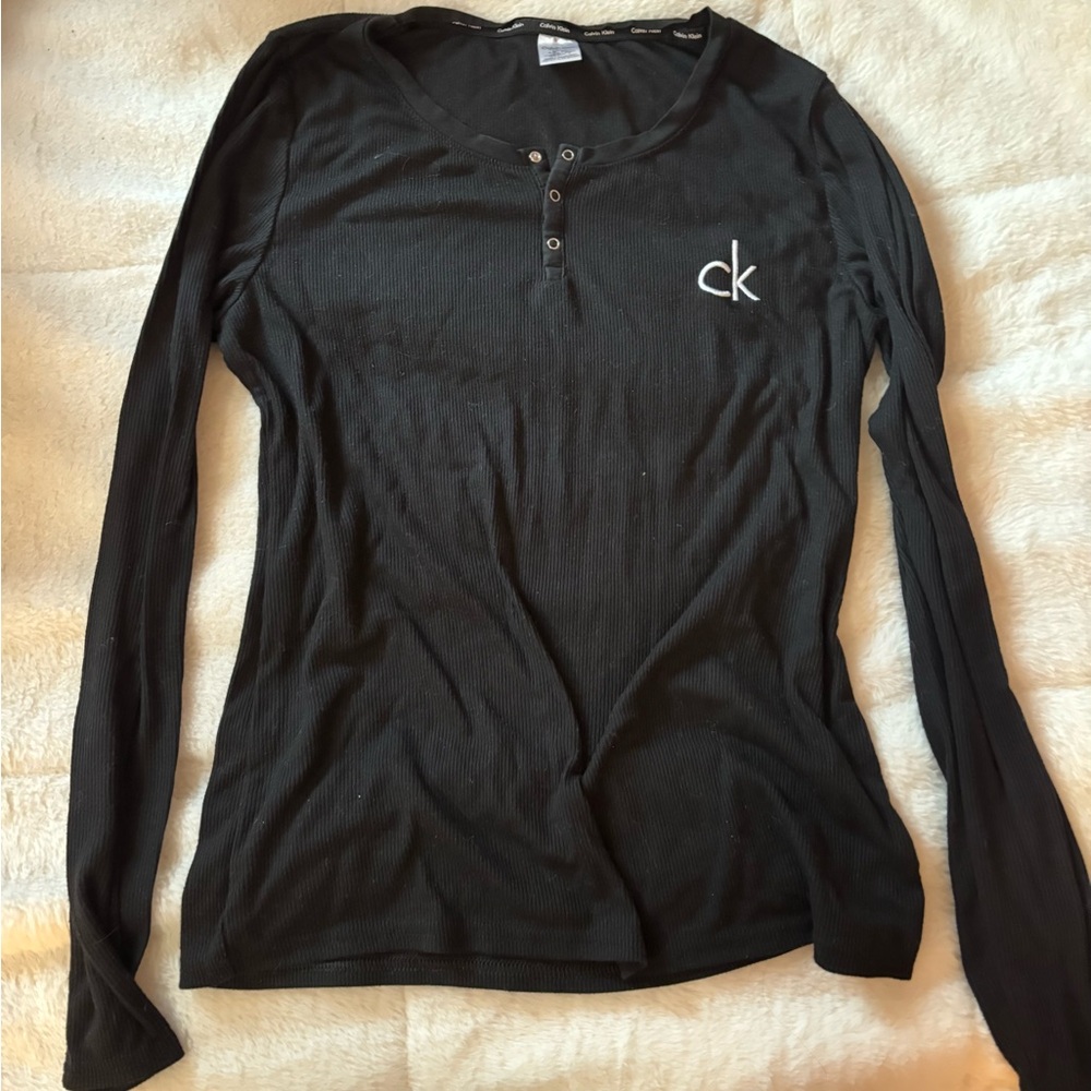 Calvin Klein Black Long Sleeve Top